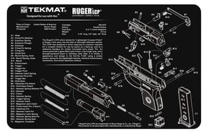 TEKMAT PISTOL MAT RUGER LCP BLK  | NA | 612409970992