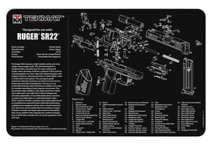 TEKMAT PISTOL MAT RUGER SR22 BLK  | NA | 612409971012