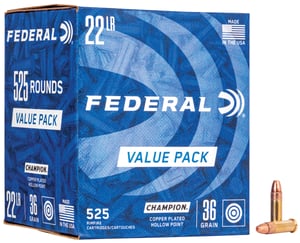 FEDERAL 22LR 36GR HP 1260FPS 525RD 10BX/CS  | .22 LR | 029465057169