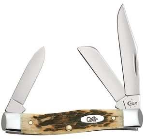 CASE KNIVES AMBER BONE PEACH SEED JIG MEDIUM STOCKMAN | 021205000794
