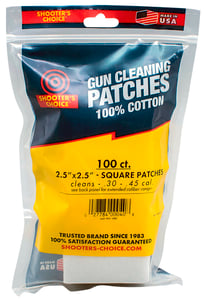 SHOOTERS CHOICE 2.5 Inch SQUARE CLEANING PATCHES 100 PACK | 027784000408