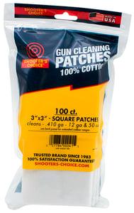 SHOOTERS CHOICE 3 Inch SQUARE CLEANING PATCHES 100 PACK | 027784000415
