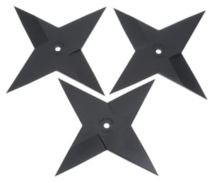 COLD STEEL MEDIUM SURE STRIKE THROWING STAR 3-PACK BLACK | 705442014607