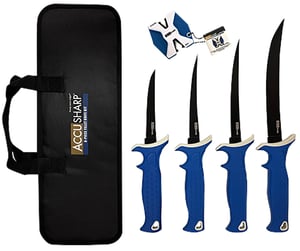 ACCUSHARP 6-PIECE FILLET KNIFE KIT W/SHARPENER  ZIP CASE | 015896007378