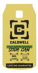 CALDWELL AR500 RIMFIRE SODA CAN TARGET 1/4 Inch YELLOW | 661120750529