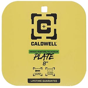 CALDWELL AR500 8 Inch GONG TARGET 1/4 Inch RIMFIRE/HANDGUN STEEL YLW | 661120750567