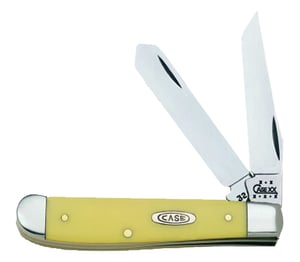 CASE KNIVES YELLOW SYNTHETIC SMOOTH MINI TRAPPER | 021205000299
