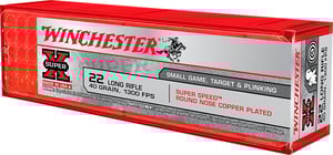 WINCHESTER SUPER-X 22LR 40GR LEAD-RN 1300FPS 100RD 20BX/CS  | .22 LR | 020892102002