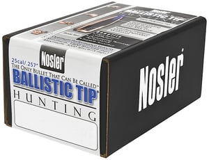 NOSLER BULLETS 25 CAL .257 100GR BALLISTIC TIP 50CT | 054041251006
