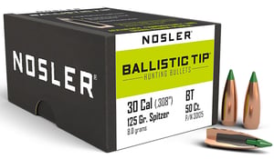NOSLER BULLETS 30 CAL .308 125GR BALLISTIC TIP 50CT | 054041301251