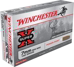 WINCHESTER SUPER-X 7MM REM MAG 150GR POWER POINT 20RD 10BX/CS  | 7mm REM MAG | 020892200326