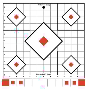 B/C TARGET STICK-A-BULL 12 Inch SIGHT-IN 5 TARGETS | 029057339222