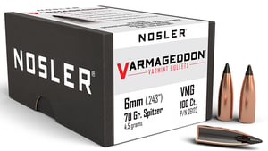 NOSLER BULLETS 6MM .243 70GR VARMAGEDDON TIPPED 100CT | 054041261234