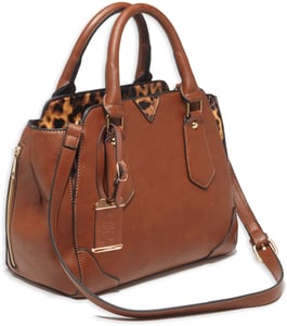 BULLDOG SATCHEL PURSE W/HLSTR CHSTNT | 672352009385