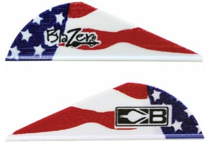 BOHNING BLAZER VANES TRUE COLOR 2 Inch AMERICAN FLAG 100PK | 010847218247