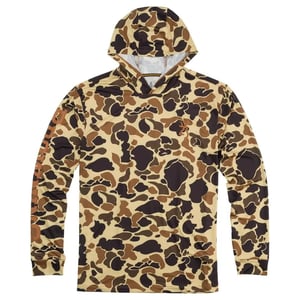 BROWNING HOODED L-SLEEVE TECH T-SHIRT VINTAGE TAN XL | 023614968276