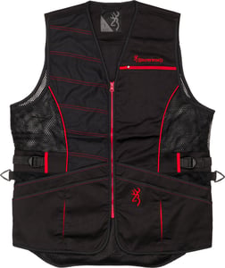 BROWNING ACE SHOOTING VEST R-HAND 3XL BLACK/RED TRIM | 023614937579