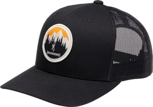 BROWNING CAP BRIMROCK MESH BACK CIRCLE MNTN PATCH BLACK | 023614780458