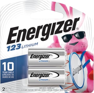ENERGIZER LITHIUM BATTERIES CR123A 2-PACK | 039800082725