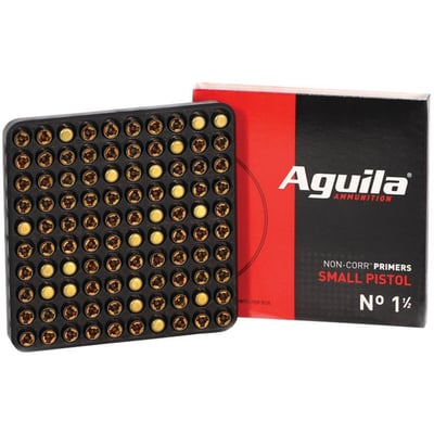 AGUILA SMALL PISTOL PRIMERS NO 1-1/2 1000 RD BX / 5 BXS PER CASE | 640420003443