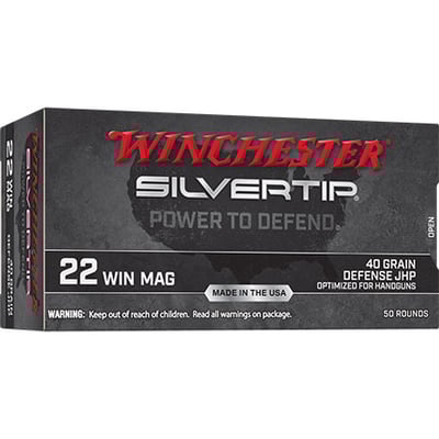 22 WMR SILVERTIP 40 GR JHP SILVERTIP RD/Box 50-RD/CASE 1000-BX/CASE 20 | 020892104792