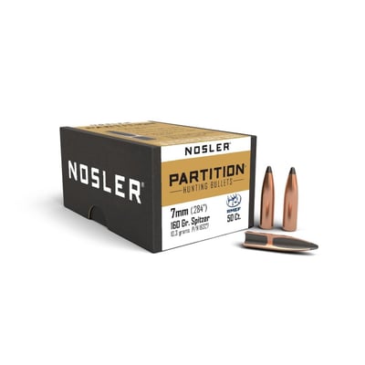 NOSLER 7MM 160GR SP PARTITION 50CT  | 7mm REM MAG | 054041163279