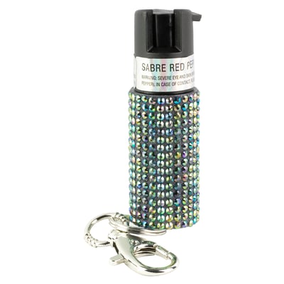 SABRE JEWELED SPRAY W/KEY RING BLK | 023063107752