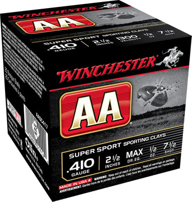 WINCHESTER AA 410GA 21/2 1/2OZ 7.5 25RD/250RD  | .410GA | 020892017146