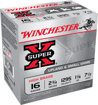 WINCHESTER SUPER X UPLAND 16 GA 2-3/4 Inch 7.5  HB 1-1/8 OZ 25 RD/BX 10 BX/CS  | 16GA | 020892000759