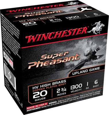 WINCHESTER SUPER PHEASANT 20GA 2.75 Inch 1OZ 6 25RDS COPPR PLTD  | 20GA | 020892015999