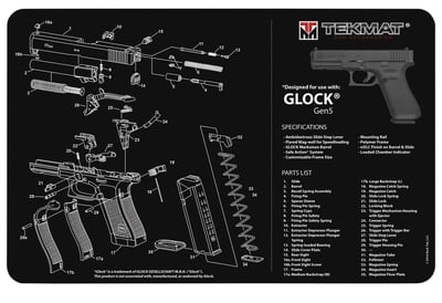 TEKMAT PISTOL MAT FOR GLOCK G5 | 612409970862