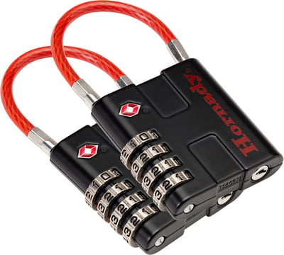 HORNADY TSA CABLE PADLOCK 2 PK | 090255960228