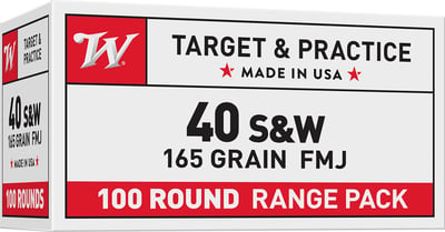 WINCHESTER USA 40SW 165GR FMJ VALUE 100RD BOX 500RD CASE  | .40 SW | 020892213654