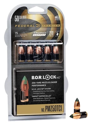 FEDERAL 270GR TROPHY COPPER MZ WITH B.O.R LOCK SYSTEM 15 RD/BX 10 BX/CS | 029465029999