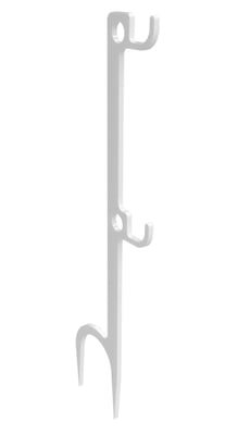 B/C STEEL TARGET HANGER WHITE 2 HOOK | 888151082898
