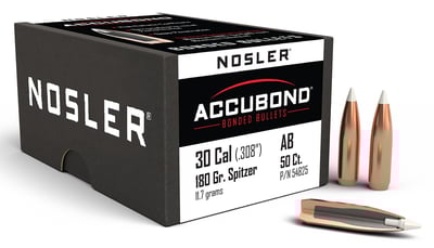 NOSLER 30 CAL 180GR ACCUBOND 50CT  | .30 CARBINE | 054041548250