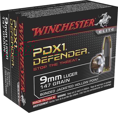 WIN DEFENDER 9MM 147GR JHP 20/200  | 9x19mm NATO | 020892217836
