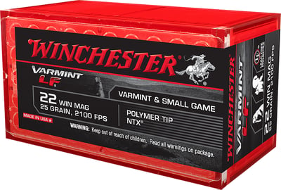 WINCHESTER VRMNTLF 22WM 25GR POLY TIP 50RD  | .22 WMR | 020892102354
