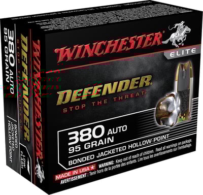 WIN DEFENDER 380ACP 95GR JHP 20/200  | .380 ACP | 020892218642