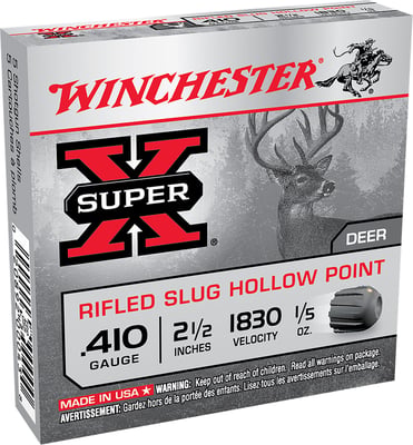 WINCHESTER SPR-X HP 410 2.5 InchRFL SLG 5RD BX 250RD CASE  | 410 Gauge 2.5 Inch | 020892000438