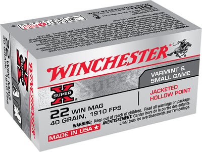 WINCHESTER SUPER-X HV 22WM 40GR JHP  | .22 WMR | 020892100718