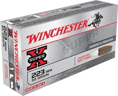 WINCHESTER SUPER X 223REM  55G JHP 20RD BX 200RD CASE  | .223 REM | 020892200296