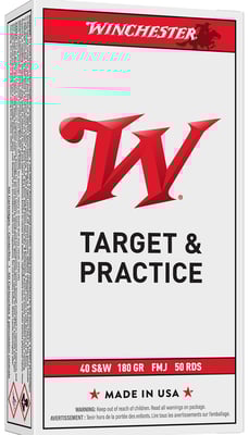 WIN USA 40SW 180GR FMJ 50/500  | .40 SW | 020892203006