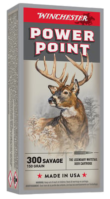 WINCHESTER SUPER X POWER POINT 300 SAVAGE 150GR 20RD BX 200RD CASE  | .300 SAVAGE | 020892200364