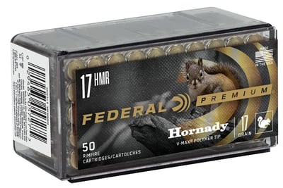 FEDERAL 17 HMR 17GR HORNADY V-MAX  InchV-SHOK Inch 50 RD/BX 60 BX/CS  | .17 HMR | 029465057275