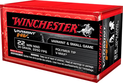 WINCHESTER VRMNT 22WM 30GR PLMY TIP 50RD BX 1000RD CASE  | .22 WMR | 020892102811