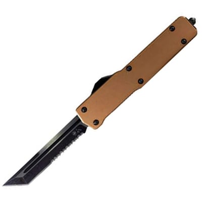 Templar OTF Slim Bronze serrated Tanto 3.5 Inch Bronze Annodised handle Black blade | 093674823723
