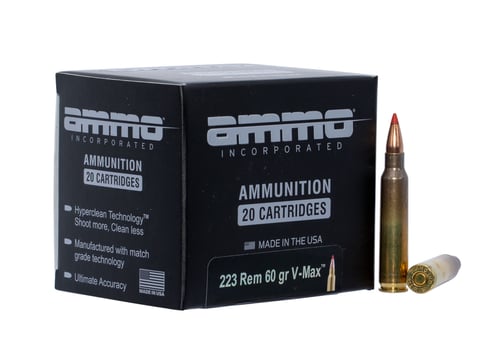 Ammo Inc Signature Match .223 Remington Rifle Ammo - 60 Grain | V-MAX | 20rd Box
