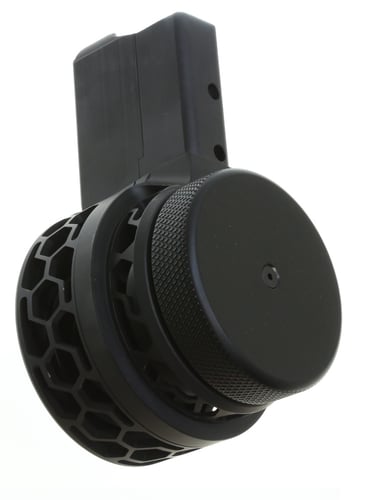 F5 MFG AR15 .223/5.56 Skeletonized 50 Round Drum Magazine  Black  HEX Pattern | 752830011892