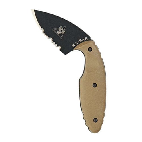 TDI LAW ENF SERR 2-5/16 W/HARD CBRN CLMTDI Law Enforcement Knife Black - Fixed Blade - Drop Point - Half Serrated Edge- 2.313